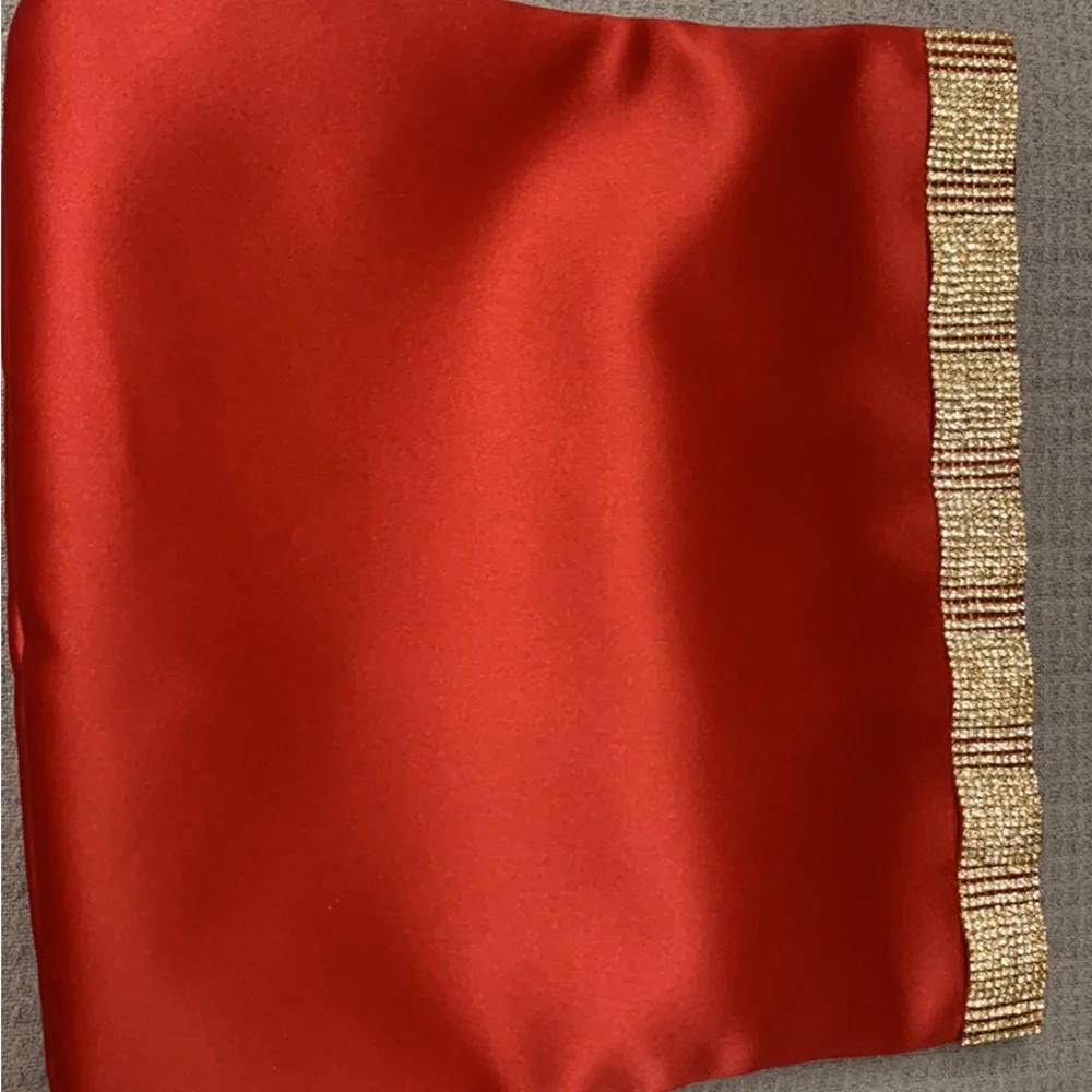 Kate Landry Evening Bag  Satin with Gold Trim